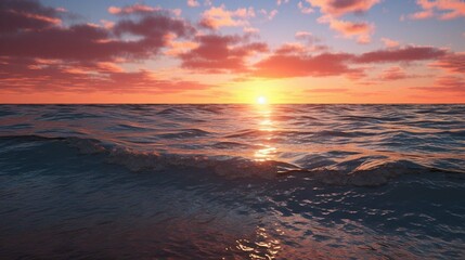 
sunset over the sea