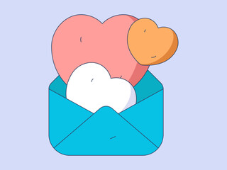 Happy Valentine's Day flat character vector concept business hand drawn illustration
