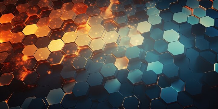 Digital hexagon abstract background © Настя Шевчук