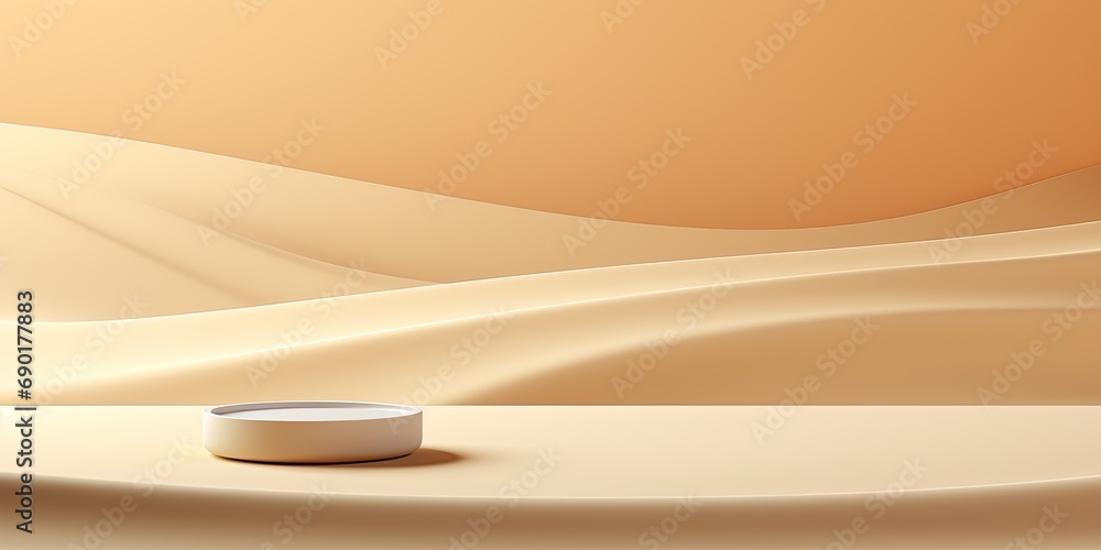 Poster minimal abstract background for branding and product presentation. beige subtle geometric on beige b