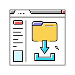 homework submission online learning platform color icon vector. homework submission online learning platform sign. isolated symbol illustration