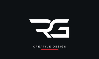 Alphabet letters RG or GR logo monogram