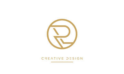 Alphabet letters RL or LR logo monogram