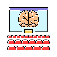 academic conference college teacher color icon vector. academic conference college teacher sign. isolated symbol illustration