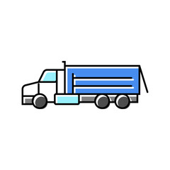 dump truck construction vehicle color icon vector. dump truck construction vehicle sign. isolated symbol illustration