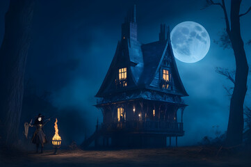 Halloween Night Scene