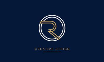 RO or OR Alphabet letters logo monogram