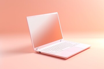 Peach Fuzz Color Laptop, Soft Aesthetics