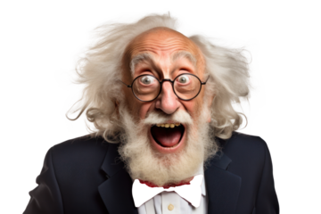 Joyful Senior Man Fashion Model Portrait