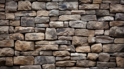 Rustic Stone Wall Texture Background, Natural Rock Construction