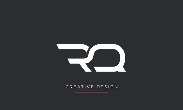Alphabet letters RQ or QR logo monogram
