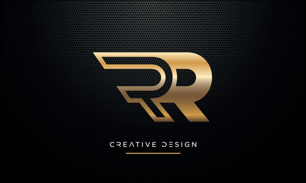 Alphabet letters RR or R logo monogram