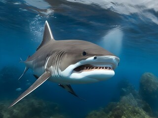 shark at the ocean photography