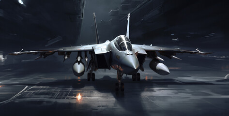 Fototapeta premium fighter, airplane in the sky, airplane in flight