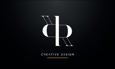 Alphabet letters RR or R logo monogram