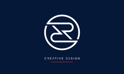 Alphabet letters RR or R logo monogram