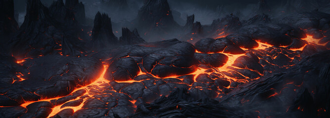 a lava flow is shown in this image