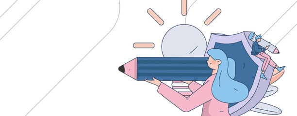 Protect intellectual property flat vector concept operation hand drawn illustration
