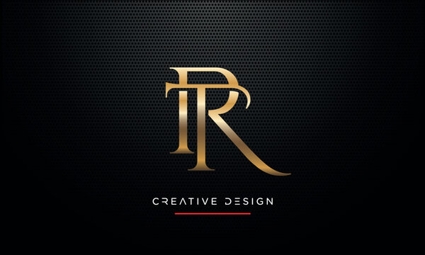 Alphabet letters RT or TR logo monogram