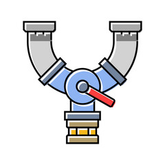 energy pipeline color icon vector. energy pipeline sign. isolated symbol illustration