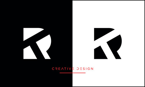 Alphabet letters RT or TR logo monogram