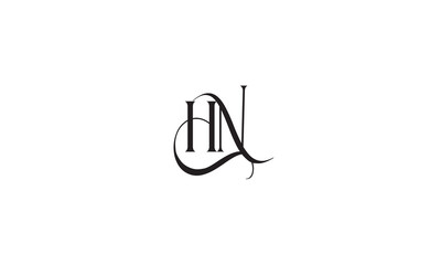 HN, NH , H , N , Abstract Letters Logo Monogram	