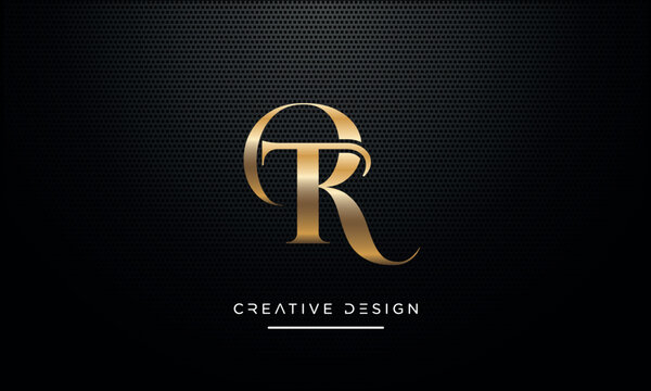 Alphabet letters RT or TR logo monogram