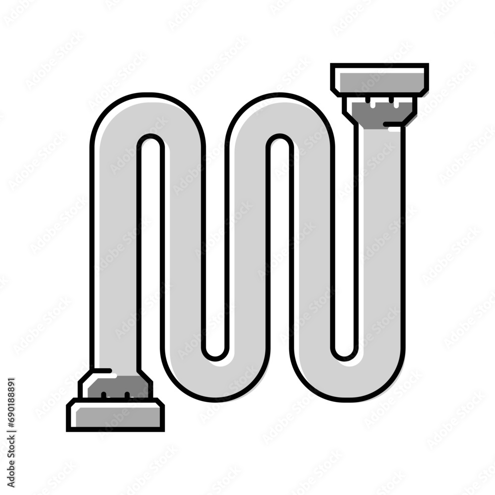 Poster power pipeline color icon vector. power pipeline sign. isolated symbol illustration