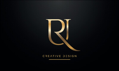 RU or UR Alphabet letters logo monogram