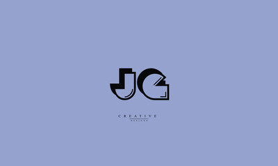 Alphabet letters Initials Monogram logo JG GJ  J G
