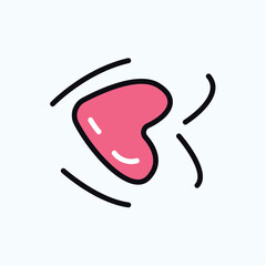 Pregnancy element of colorful set. This heart symbolize the deep love and connection between an expectant mother and her baby. Vector illustration.