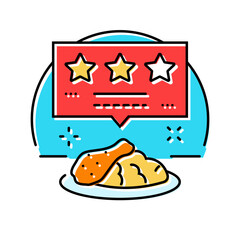 food critic restaurant chef color icon vector. food critic restaurant chef sign. isolated symbol illustration