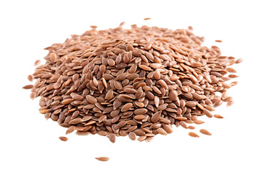 Realistic Flaxseeds On Transparent Background