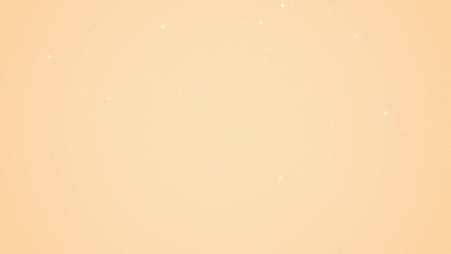 Light peach color background with Glittering cute pastel peach star particles blinking Glowing for Luxury design.