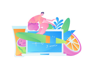 24 Solar Terms, Great Heat Character Flat Vector Concept Operation Hand Drawn Illustration
