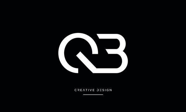 Alphabet letters QB or BQ logo monogram