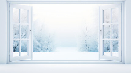 Open windows with pure white blank area.