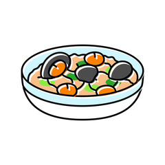 bouillabaisse french cuisine color icon vector. bouillabaisse french cuisine sign. isolated symbol illustration