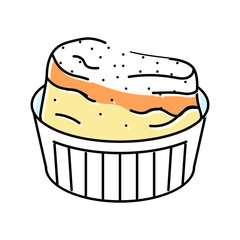 french cuisine souffle color icon vector. french cuisine souffle sign. isolated symbol illustration