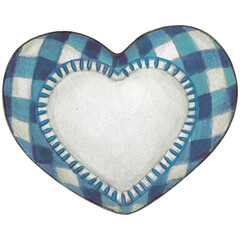Watercolor decorated stuffed heart