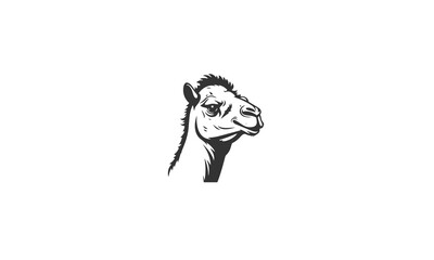 A simple camel black vector sign white background