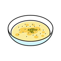 avgolemono soup greek cuisine color icon vector. avgolemono soup greek cuisine sign. isolated symbol illustration