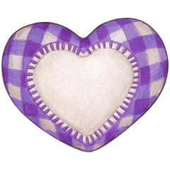 Watercolor decorated stuffed heart