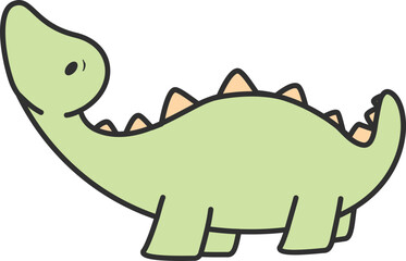 Playful Dinosaur Illustration Element