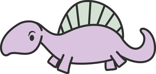 Playful Dinosaur Illustration Element