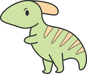 Playful Dinosaur Illustration Element