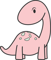 Playful Dinosaur Illustration Element