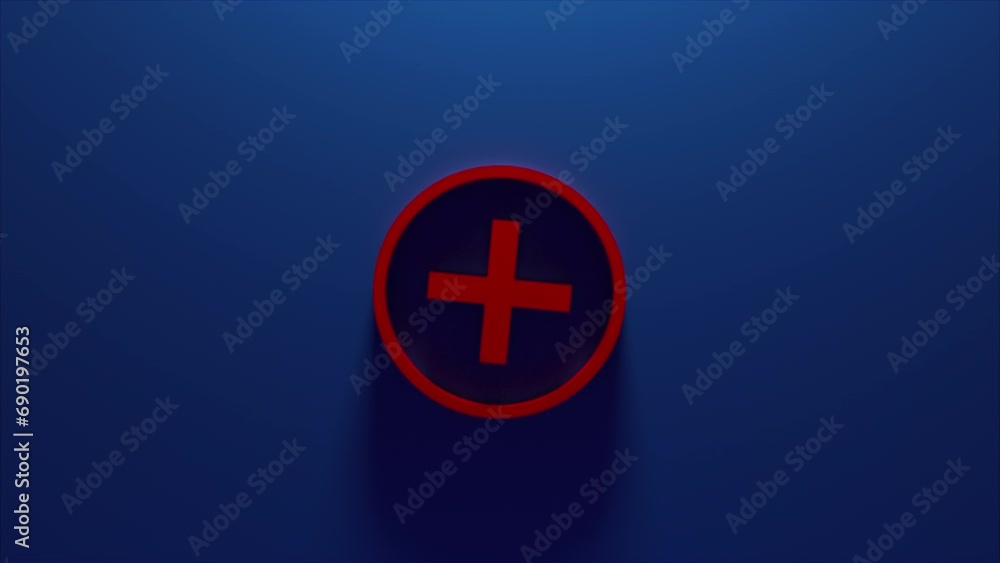 Poster cross 3d sign. computer generated 3d render