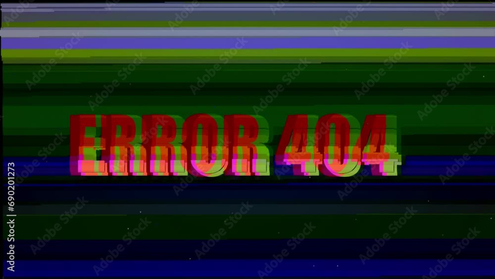 Poster error 404 glitch text. computer generated 3d render