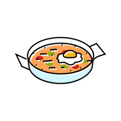 menemen turkish cuisine color icon vector. menemen turkish cuisine sign. isolated symbol illustration